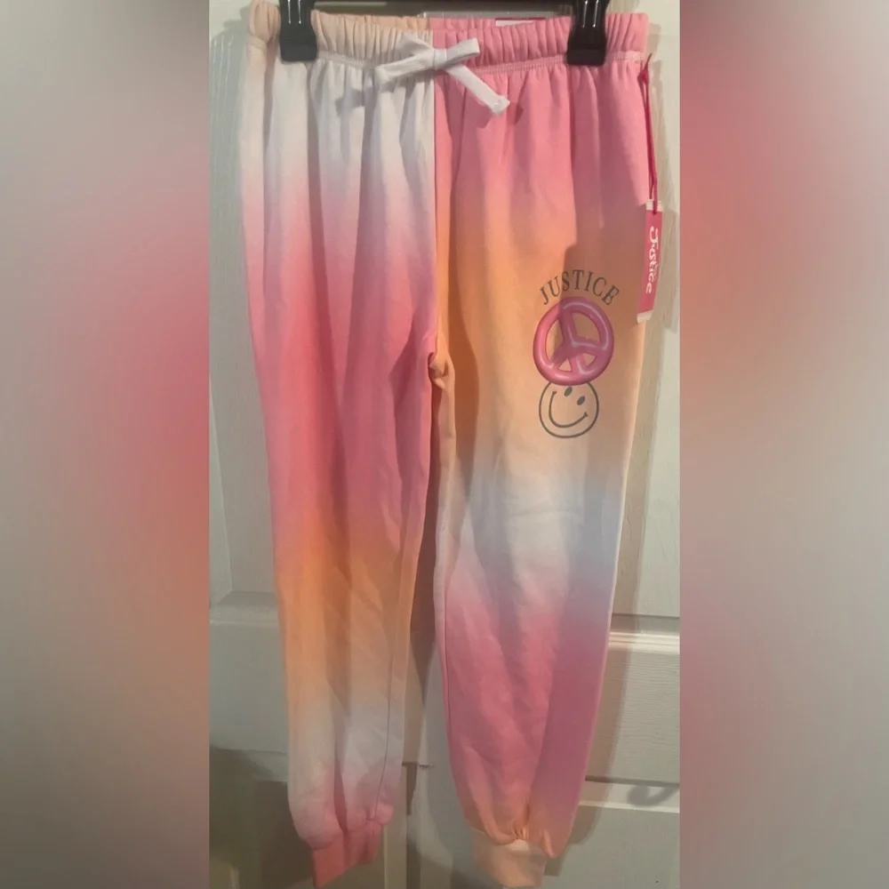 Justice Kids Bazooka Bubble Gum Graphic Tee & Justice colorful‎ joggers! NWT!